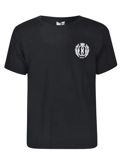 Bally Crowned Logo Print T-shirt In Black