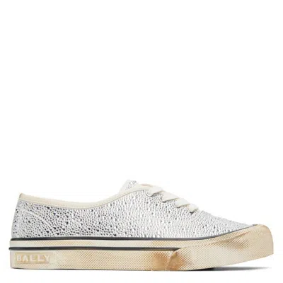 Bally Crystal Embellished Lawren Sneakers In Neutral