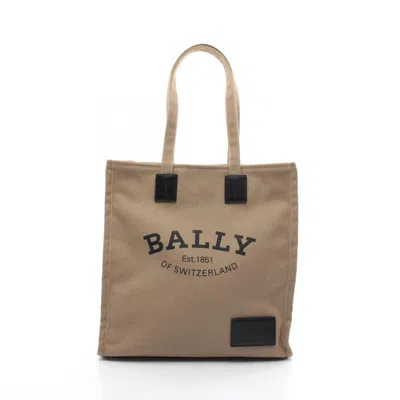Bally Crystalia. St Canvas Tote Bag In Green