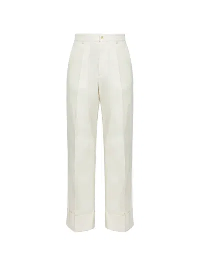 Bally Cuffed Trousers In White