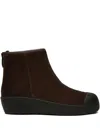 Bally Curling Boots In Brown