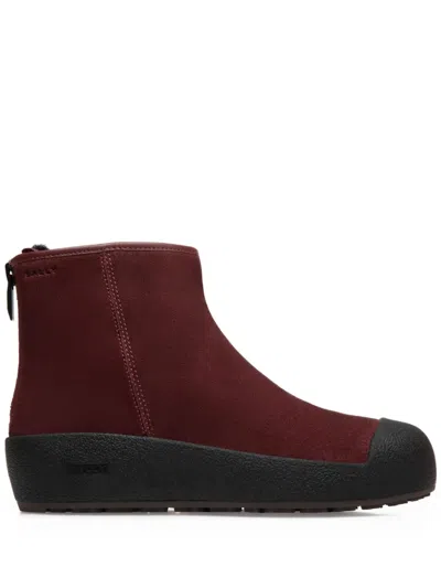 Bally Curling Zip-fastening Snow Boots In Red