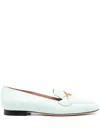 Bally Daily Emblem Leather Loafers In Green
