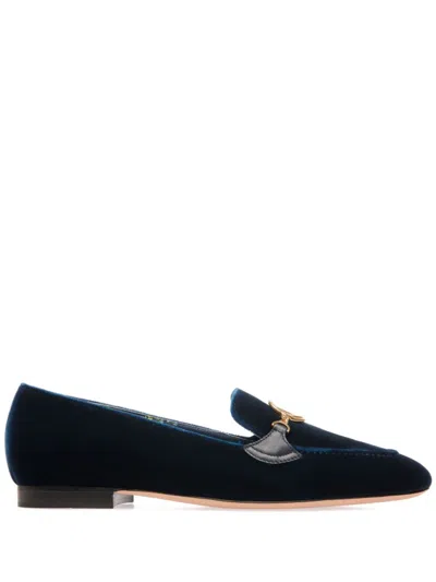 Bally Daily Emblem Loafers In Blue