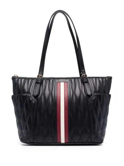 Bally Damirah Quilted Leather Tote Bag In Black