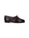 Bally Dark Buffalo Leather Slip-on Loafers In Animal Print