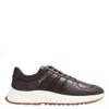 Bally Outline Sneaker In Ebano Grained Leather