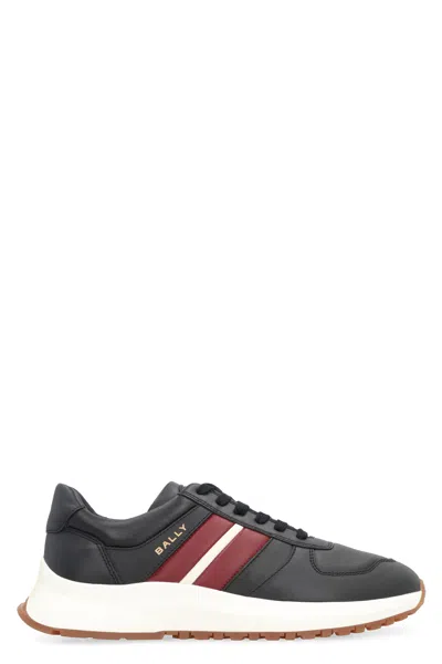 Bally Darsyl Leather Low-top Sneakers In Black