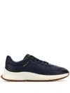Bally Leather Low-top Round Toe Sneakers In Blue