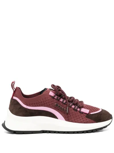 Bally Daryel Mesh-panel Trainers In Red