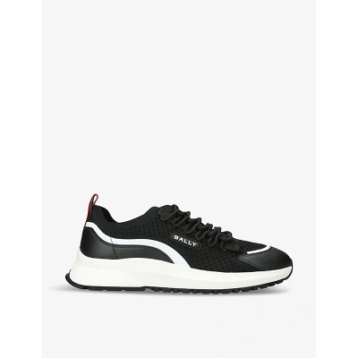 Bally Daryel-t Panelled Knitted Low-top Trainers In Blk/grey