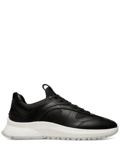 Bally Dave Leather Sneakers In Black