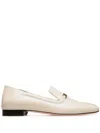 Bally O'brien Crocodile-embossed Loafers In White