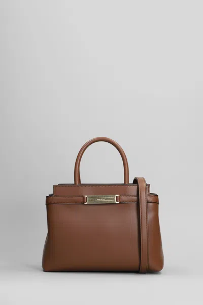 Bally Deco Daily S Shoulder Bag In Brown Leather