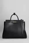 Bally Deco Daily Shoulder Bag In Black Leather In Black