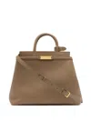 Bally Deco Grained-leather Tote Bag In Brown