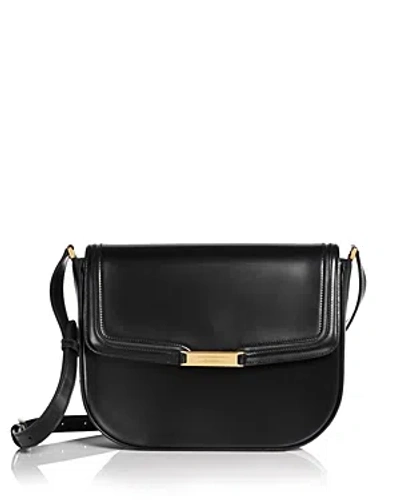 Bally Men's Deco Brushed Leather Crossbody Bag In Black+oro
