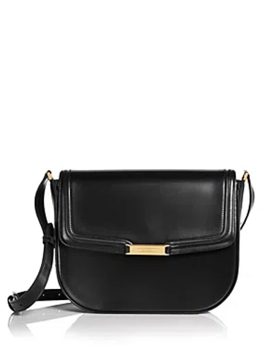 Bally Deco Leather Crossbody Bag In Black+oro