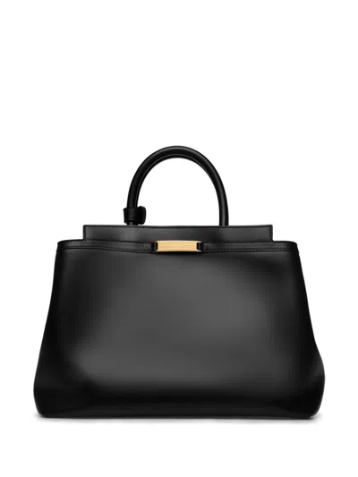 Bally Deco Daily Leather Tote Bag In Black