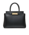 Bally Structured Leather Shoulder Bag Top Handle