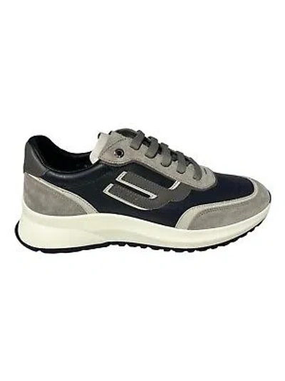 Pre-owned Bally Demmy 6302766 Men's Sasso/dusty White/midnight Leather Sneakers Msrp $630