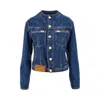 Bally Denim Crewneck Jacket In Blue