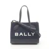 Bally Denim Leather Handbag In Blue