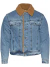 Bally Blue Faded Denim Jacket In Blue