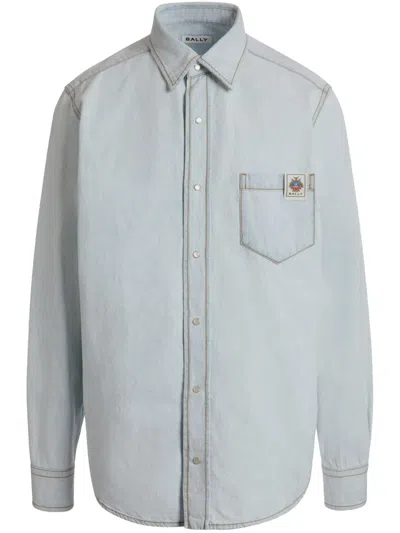 Bally Denim Shirt In Blue