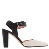 Bally Deva 85 Leather Sling Pumps In White