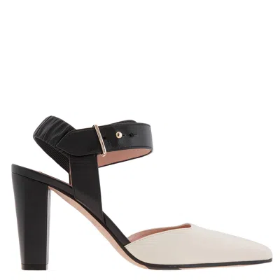 Bally Deva 85 Leather Sling Pumps In White