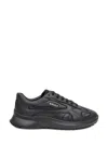 Bally Black Leather Sneakers In Multicolor