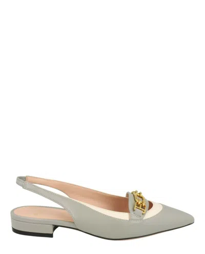 Bally Dianet Slingback Flats In Gray
