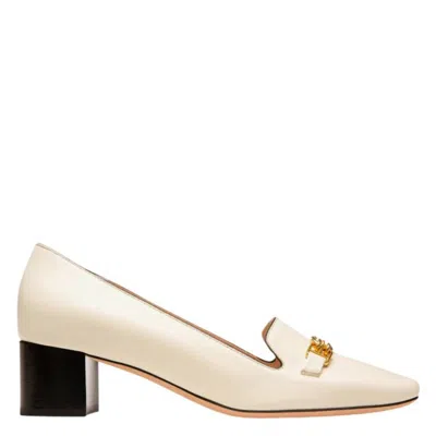 Bally Dielle 45 Leather Pumps In White