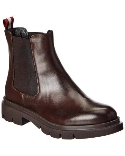 Bally Weyla Leather Bootie In Brown