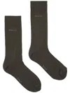 Bally Dot-intarsia Ankle Socks In Grey