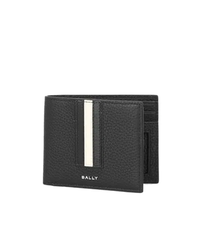 Bally Logo-print Leather Wallet In Black
