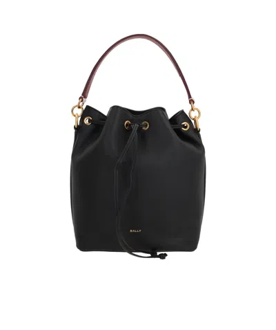 Bally Drawstring Bucket Bag In Black