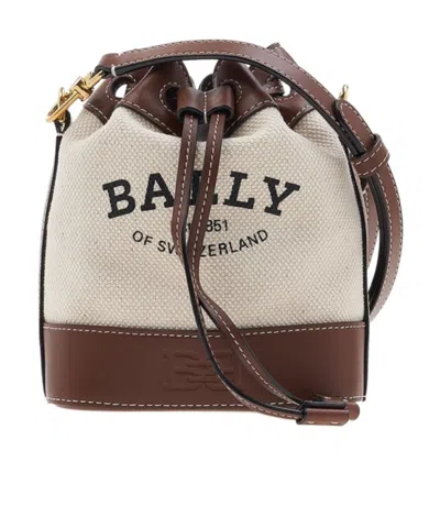 Bally Drawstring Shoulder Bag In Nude