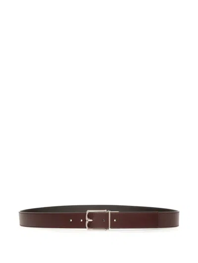 Bally Dress Reversible Belt In Brown
