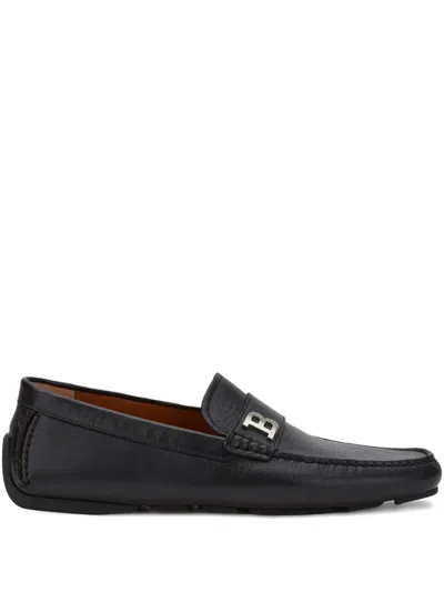 Bally Driver Leather B-detail Loafers In Black