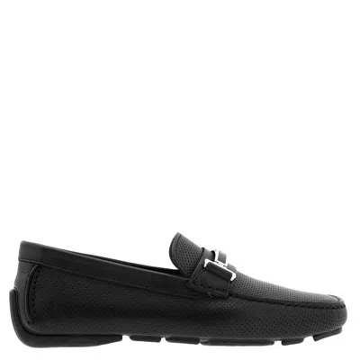 Bally Drulio Perforated Leather Penny Loafers In Black