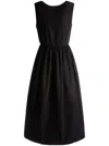 Bally Duchess Sleeveless Midi Dress In Black