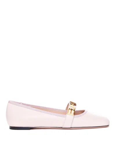 Bally Balby Ballerinas In Nude & Neutrals