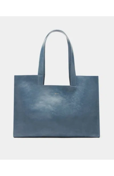 Bally Easy Logo-print Tote Bag In Blue