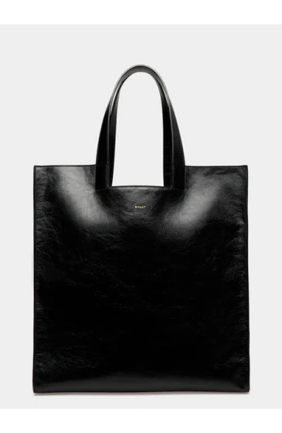 Bally Easy  Tote In Calf Leather In Black
