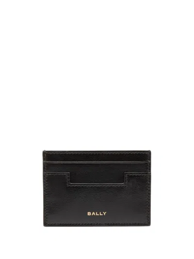 Bally Logo-print Leather Cardholder In Black