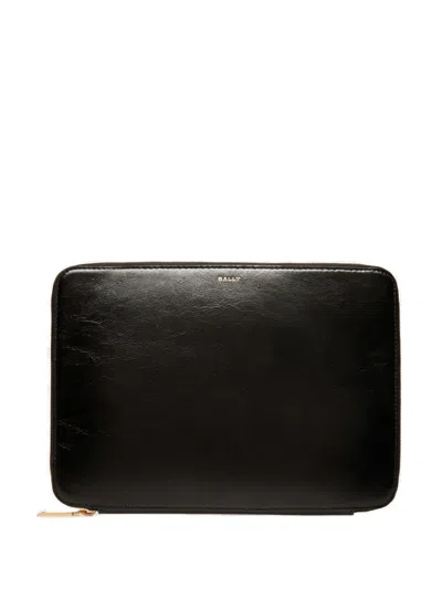 Bally Easy Leather Tablet Case In Black
