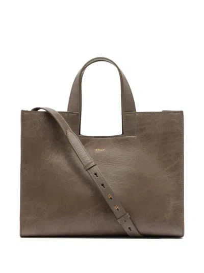 Bally Easy Leather Tote Bag In Brown