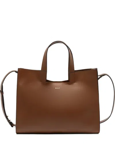 Bally Easy Leather Tote Bag In Brown